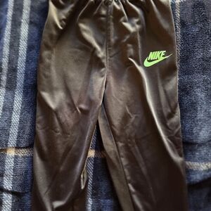 Nike Black Pants with Neon Green Logo